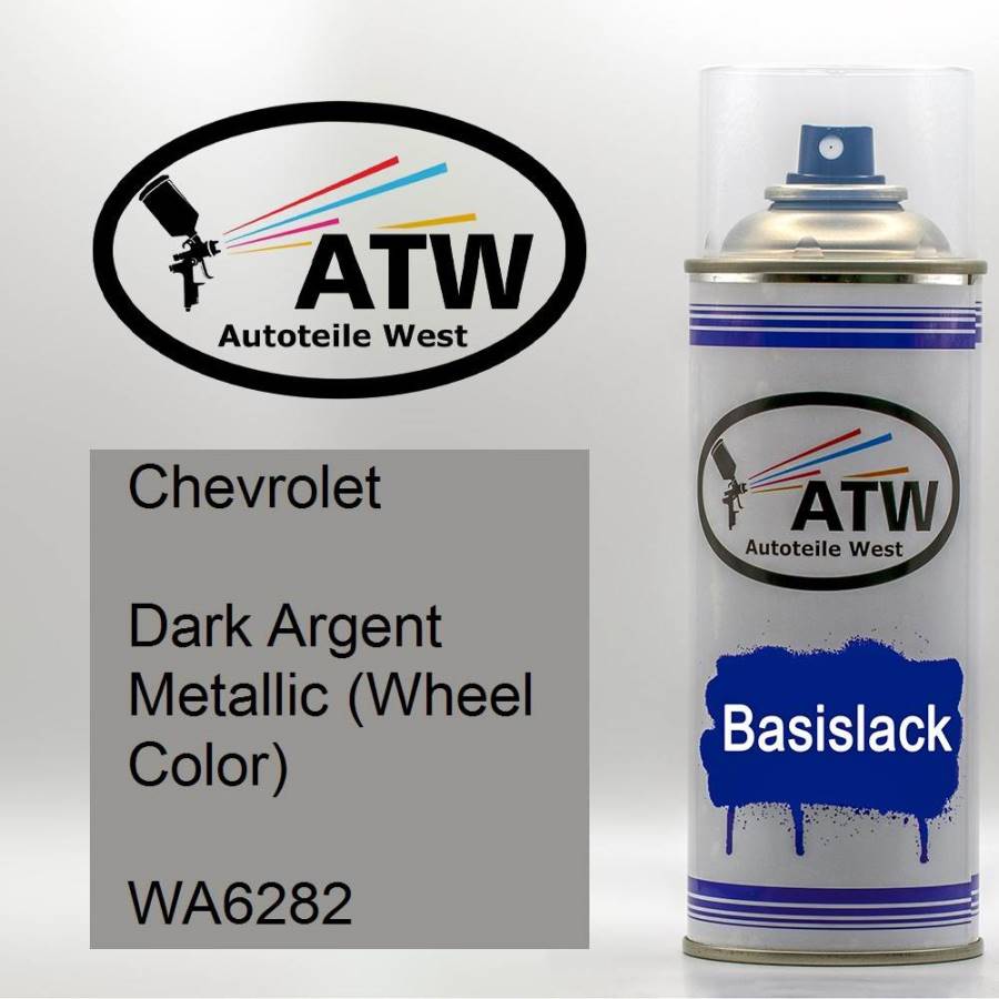 Chevrolet, Dark Argent Metallic (Wheel Color), WA6282: 400ml Sprühdose, von ATW Autoteile West.